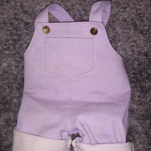 Lilac purple overalls for CPK Cabbage Patch Kids dolls 16"